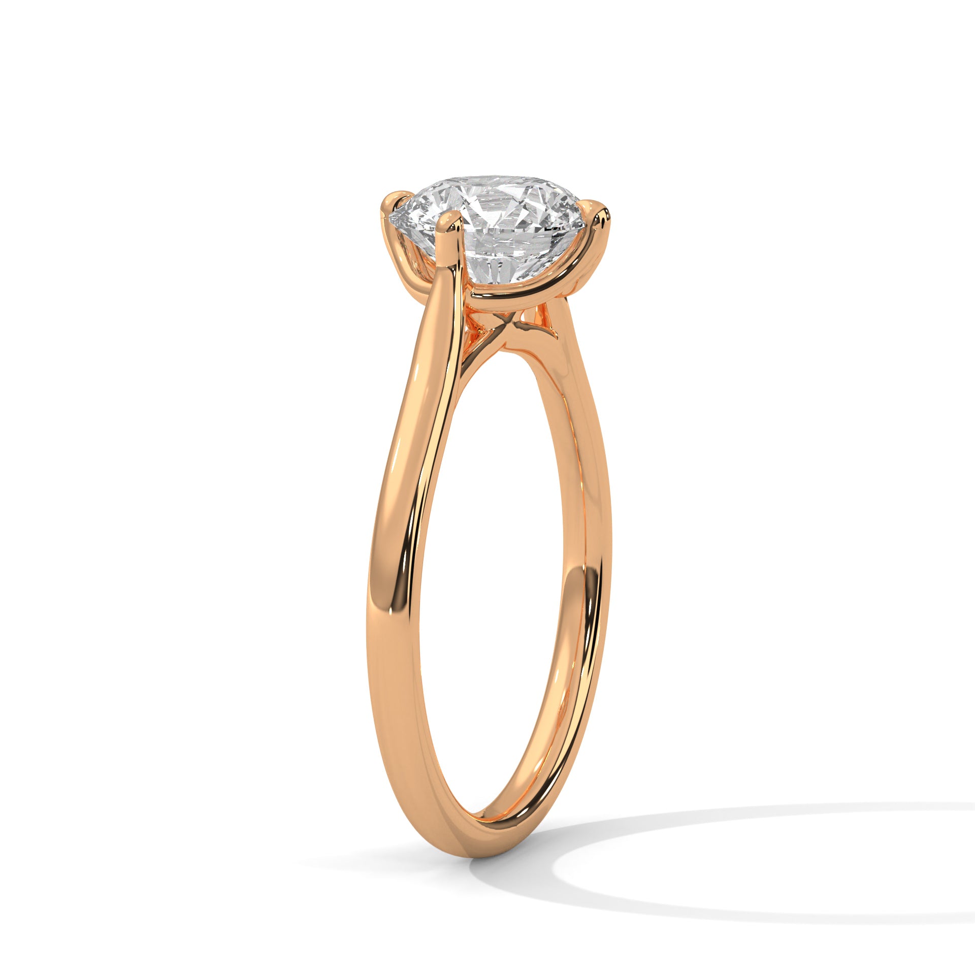 Cathedral-Setting 2 CTW Round-Cut Diamond Engagement Ring | 14K & 18K Gold